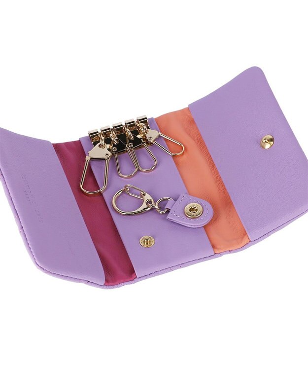 tsumori chisato CARRY ラインネコ キーケース ラベンダー