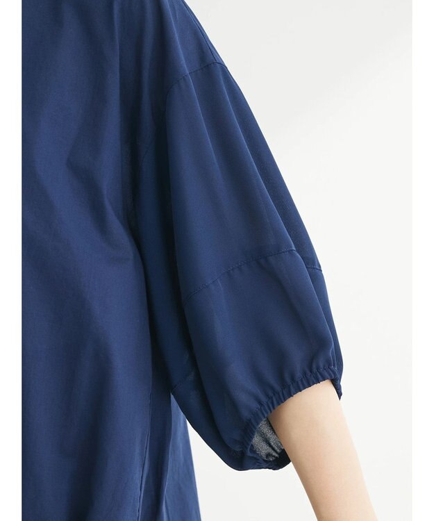 Green Parks ランタンスリーブブラウス Navy