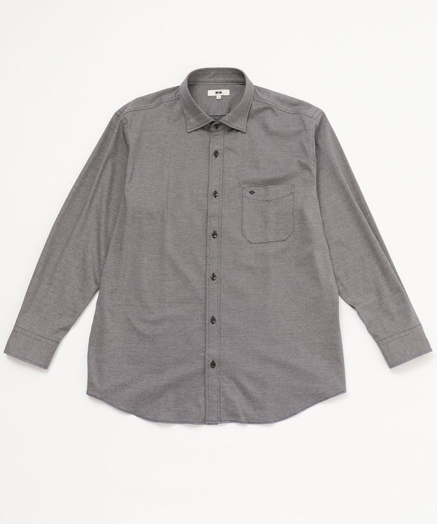 JOSEPH ABBOUD 【キングサイズ】コンパクトジャージーバーズアイ シャツ ネイビー系