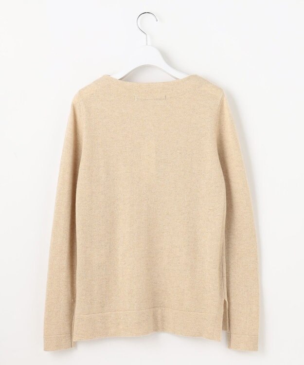 自由区 【洗える】ピュアカシミヤミルド ボートネック プルオーバー ベージュ系