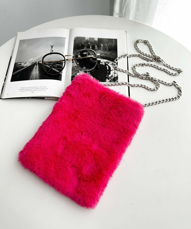 WEGO ファーチェーンミニショルダー Sピンク