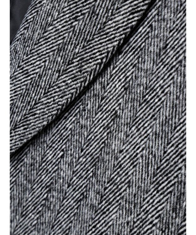 Green Parks ・ＥＬＥＮＣＡＲＥ　ＤＵＥ　ヘリンボーンミドルコート Gray