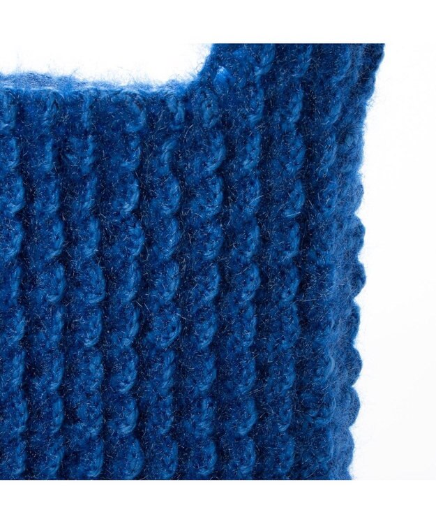 UNBILLION カシュカシュ cachecache / 柄編みニットショッパーバッグ ブルー