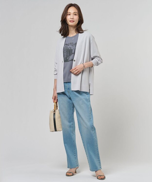 J.PRESS LADIES 【着こなしのポイントに】ドロップ 2連 ネックレス シルバー系