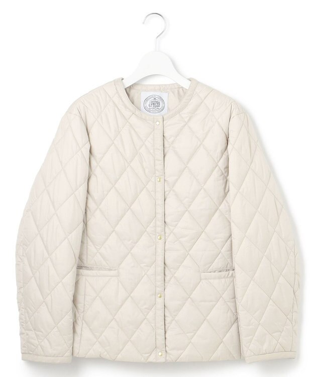 J.PRESS LADIES 【WEB限定カラーあり・洗える】コンパクトタフタキルティング ブルゾン アイボリー系