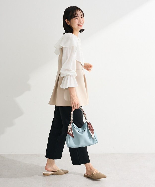 Green Parks ラッフルブラウス Off White