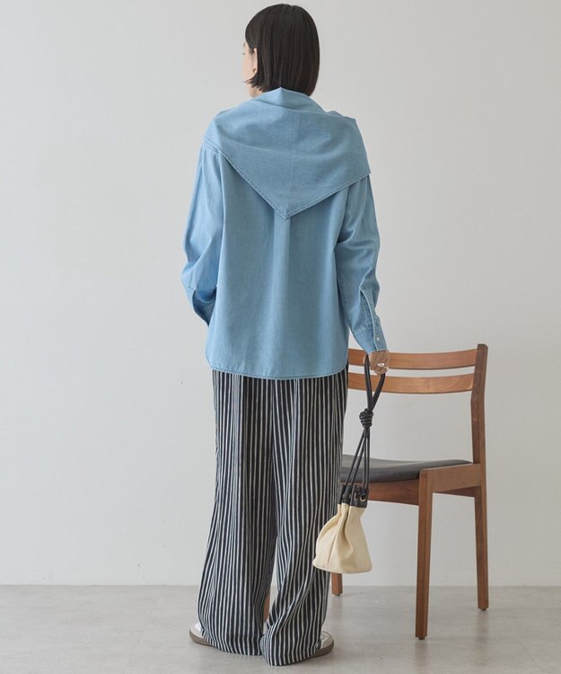 AMERICAN HOLIC スカーフセットデニムシャツ Light Indigo