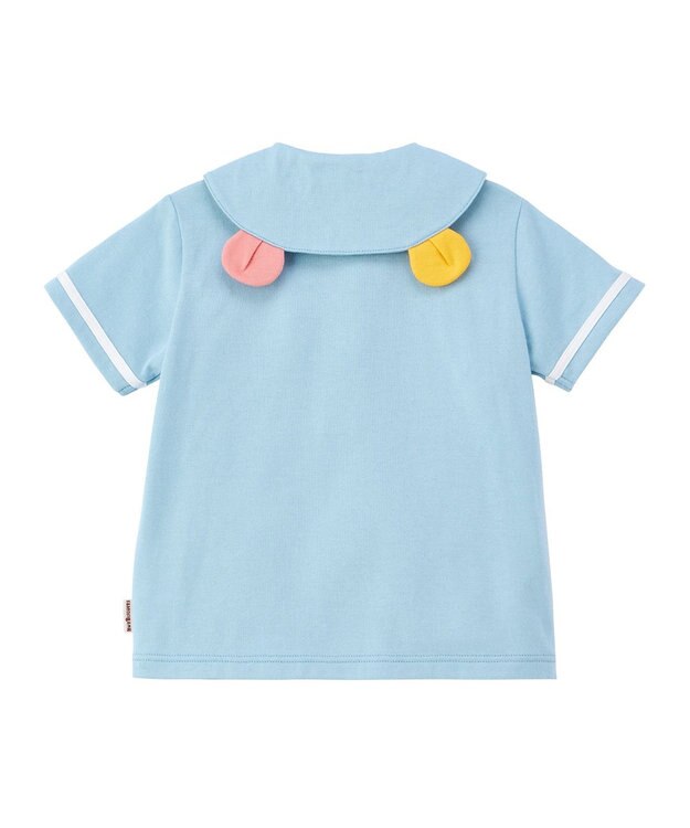 MIKI HOUSE HOT BISCUITS セーラーカラー半袖Tシャツ＆ハーフパンツギフトセット【BOX付き】 ストームブルー