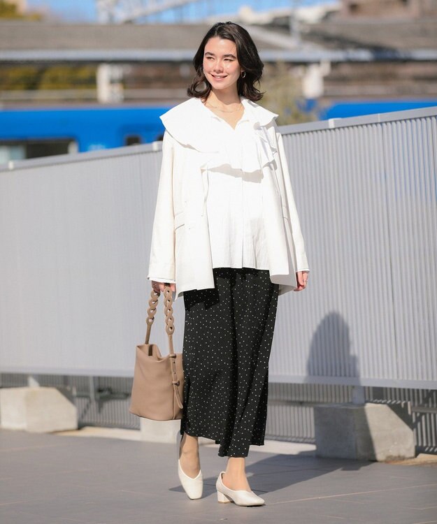 Green Parks ラッフルブラウス Off White