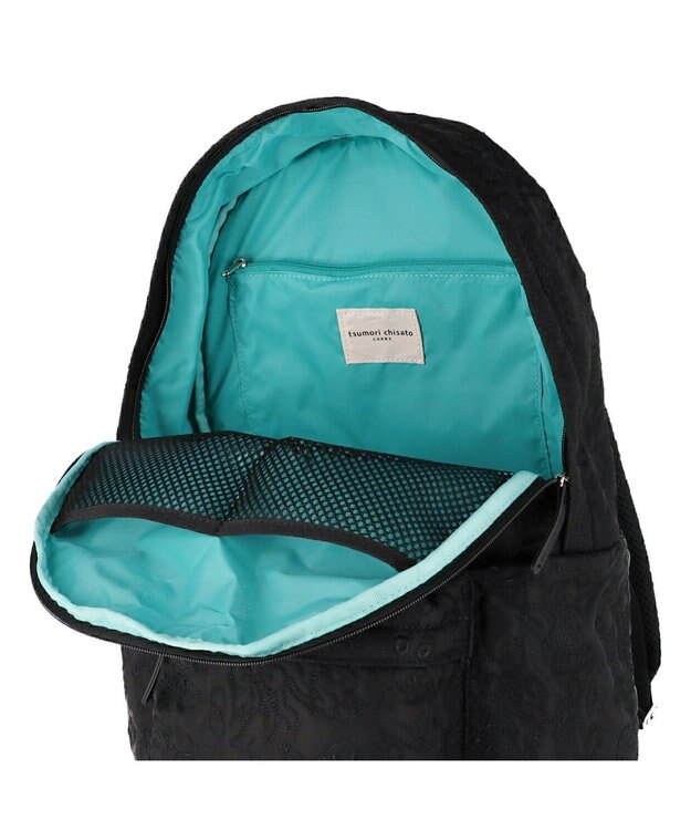 tsumori chisato CARRY 森のどうぶつ刺繍 バックパック/リュック ブラック