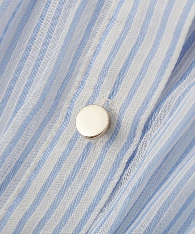 earth music&ecology シャーリングストライプシャツ Stripe Sax