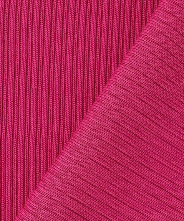 ICB L マーセライズコットンポロ ニット フューシャ