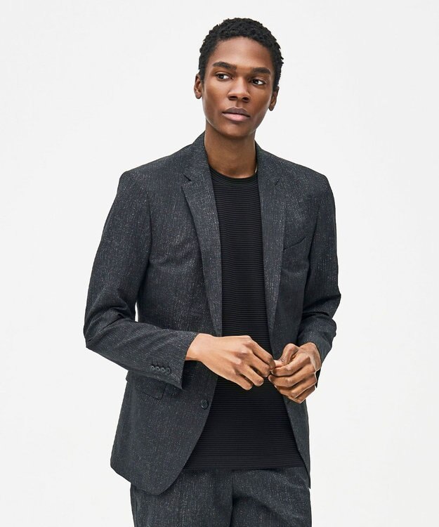 JOSEPH HOMME 新型・新柄【洗える/ストレッチ/シワになりにくい/セットアップ対応可】クールドッツストレッチ 　ジャケット ブラック系