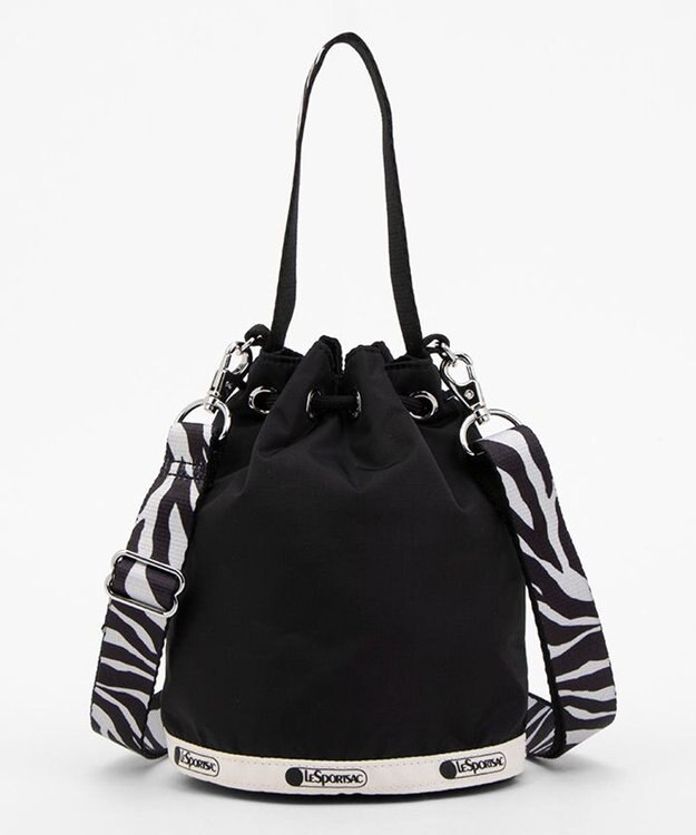 LeSportsac DRAWSTRING BUCKET XBODY/ノワールゼブラ ノワールゼブラ