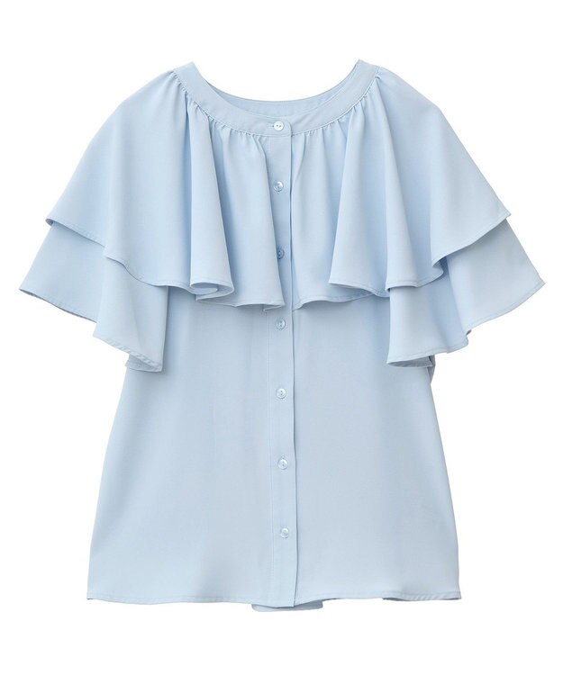 earth music&ecology ケープブラウス Sax