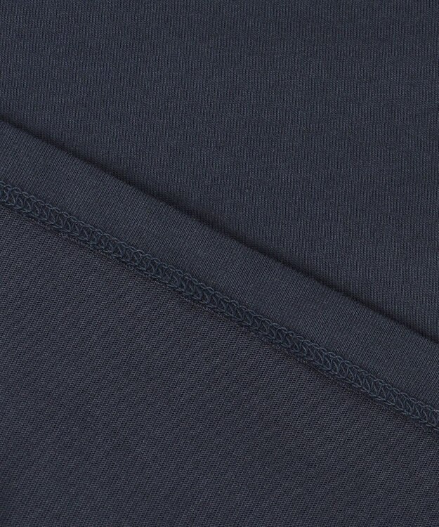 ANY SIS L 線画×刺繍ロゴ Tシャツ ネイビー×サロン