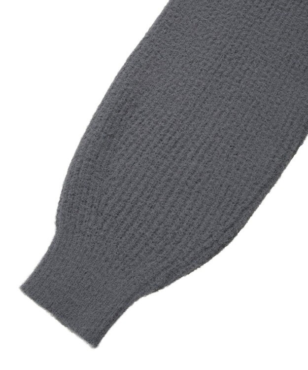 earth music&ecology パウダーシャギー畦プルオーバー Charcoal Gray