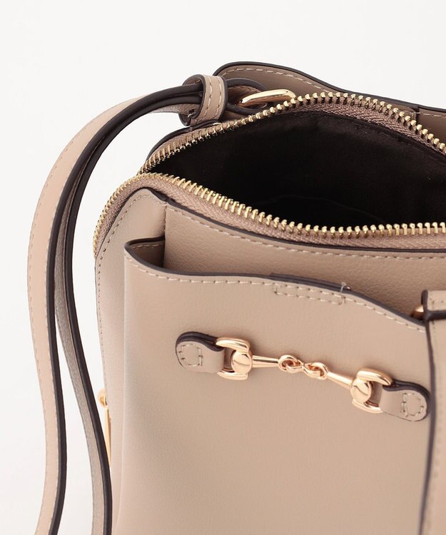 LA BAGAGERIE 【MONICA】ビット金具ショルダーバッグ ベージュ