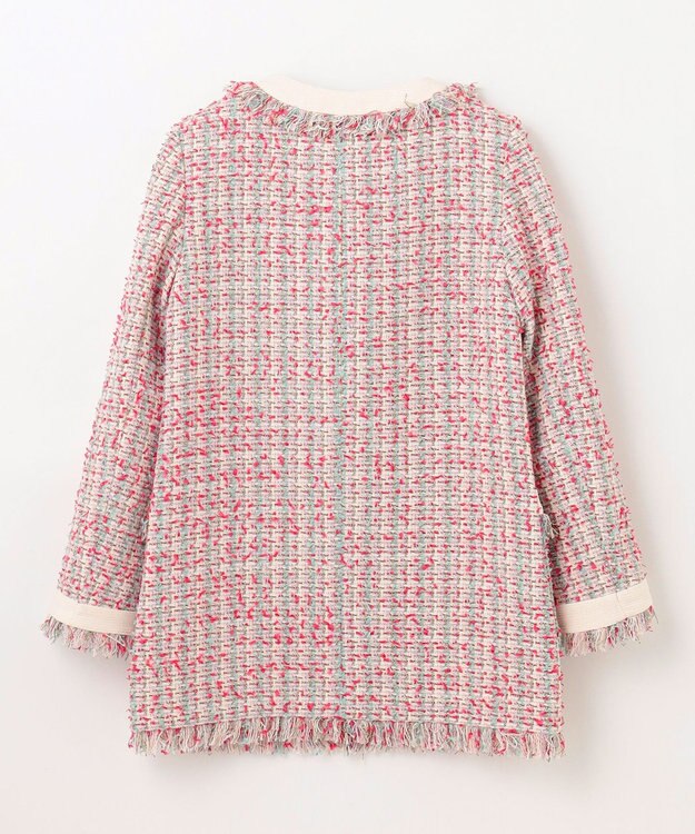 GRACE CONTINENTAL フリンジツイードジャケット ピンク