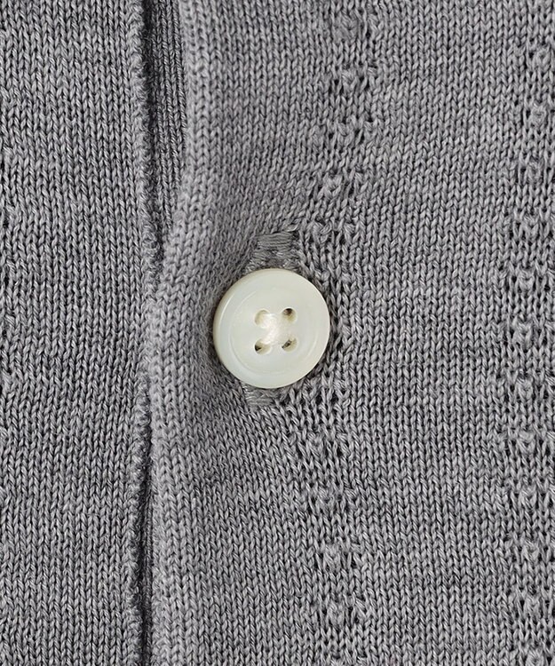 J.PRESS MEN シルクコットン ニットポロシャツ ライトグレー系