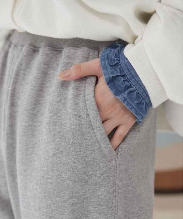 WEGO 【ANGIE VINTAGE/セットアップ対応】ワイドスウェットパンツ 杢グレー