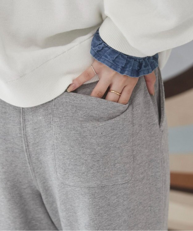 WEGO 【ANGIE VINTAGE/セットアップ対応】ワイドスウェットパンツ 杢グレー