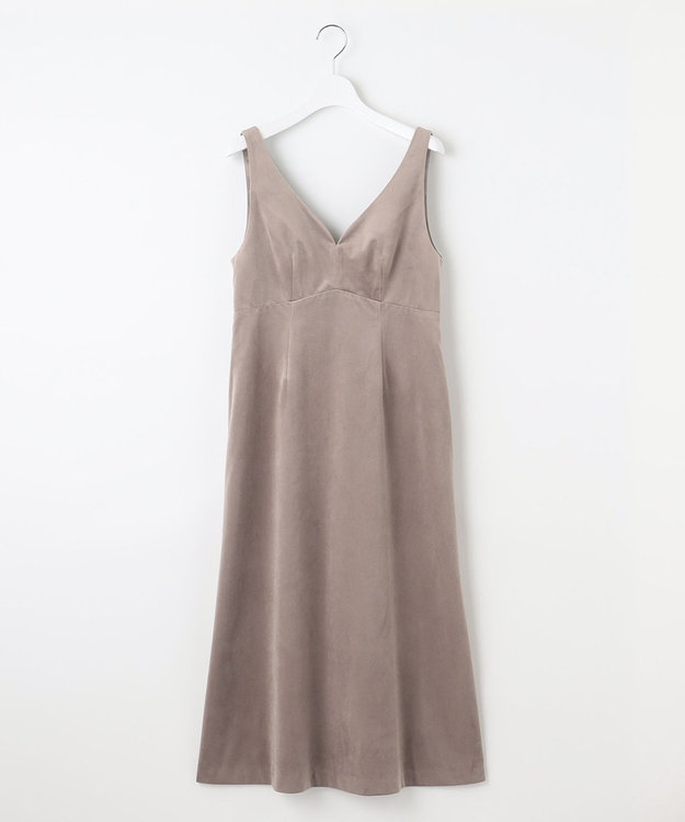 Feroux ベロア ジャンパースカート ベージュ系