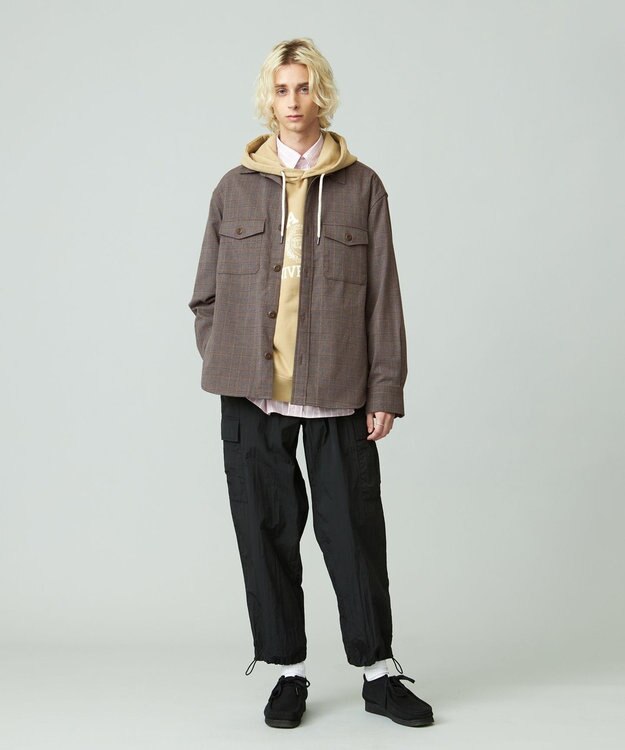 J.PRESS YORK STREET 【UNISEX】チェックCPOジャケット ブラウン系3