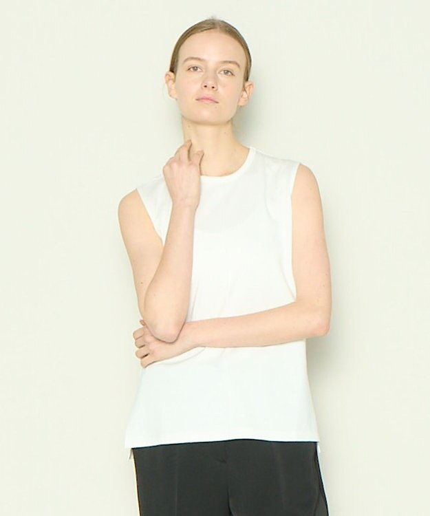 JOSEPH 【洗える】ロイヤルコットン　ラウンドネックカットソー White