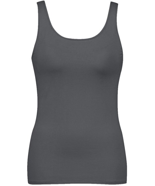 Wing カップ付きタンクトップ 綿混(身生地部) ラク きれいなバストシルエット 【シンクロブラトップ 綿混タイプ】 ブラトップ ET1132 ウイング／ワコール ダークブラウン