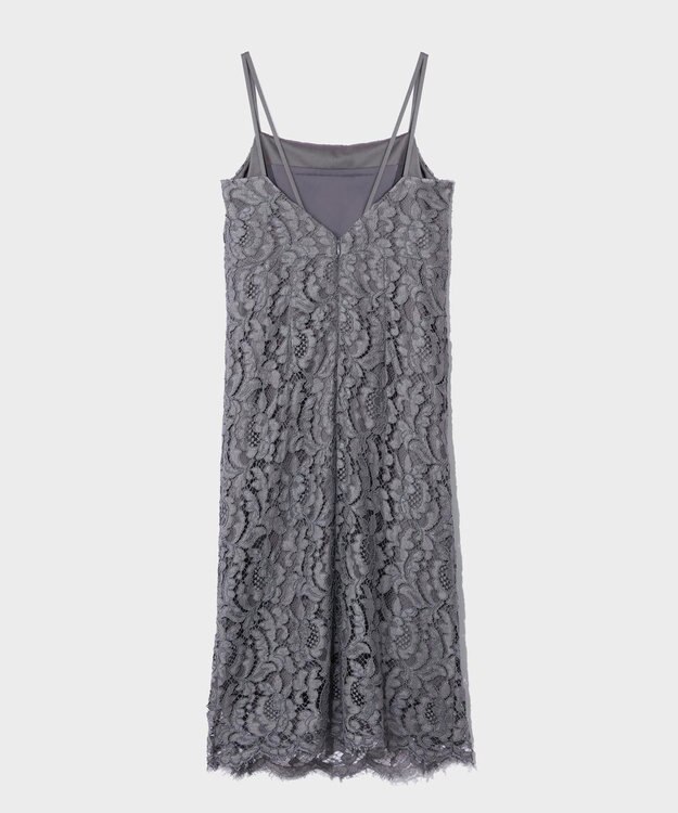 GRACE CONTINENTAL コードリバーレースドレス グレー