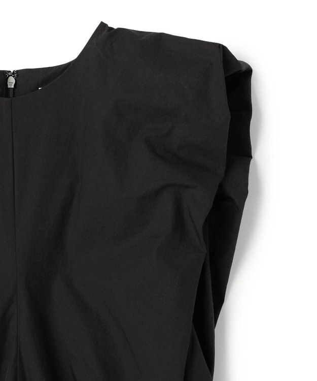 BEIGE， MALLOW / コットンタック バルーンスリーブドレス Black