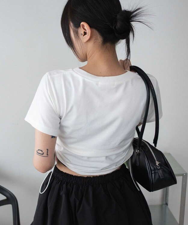 WEGO ナンバリングサイドドロストちびT ホワイト