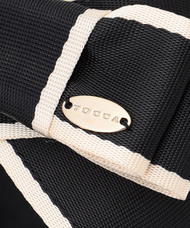 TOCCA BICOLOR RIBBON FLAT SANDALS サンダル ブラック系