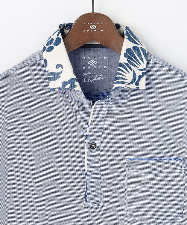 JOSEPH ABBOUD 【キングサイズ・老舗アロハブランドと21年愛されるポロシャツがコラボ】KAHALA ALOHA ダディポロ サックスブルー系