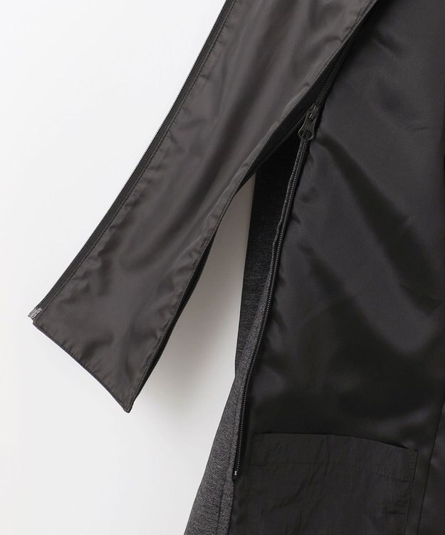 JOSEPH ABBOUD MOUNTAIN 【フードが外せる】メランジハイパワー2wayストレッチ ジャケット グレー系