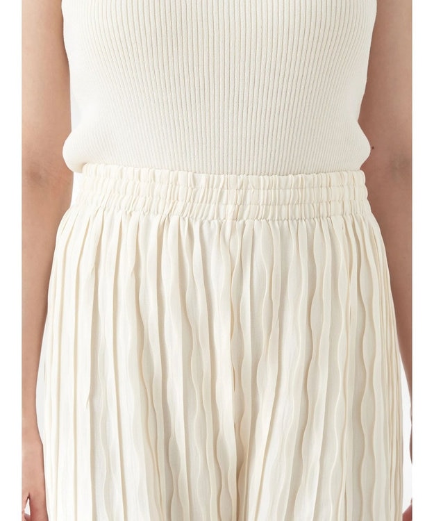 earth music&ecology リラックスセルフカットパンツ（Ｉｖｏｒｙ） Ivory