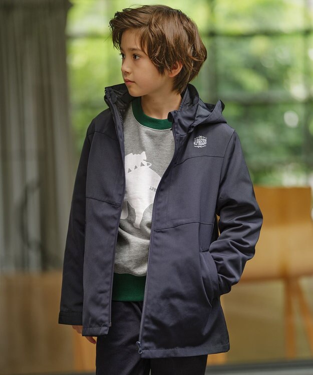 J.PRESS KIDS 【110-130cm】キルトライナー付き 3WAYコート ネイビー系