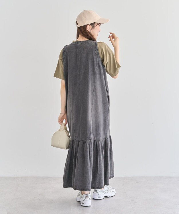 Green Parks ・ＳＵＧＡＲ　ＳＰＯＯＮ　Ｗ－ＺＩＰデニムロングワンヒ Black