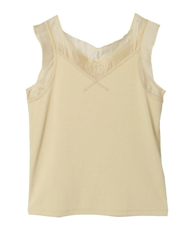 Green Parks ・ＳＵＧＡＲ　ＳＰＯＯＮ　シアー切替タンクトップ Yellow