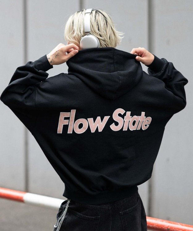 WEGO 【ユニセックス着用ITEM/裏起毛】バルーンクロップドグラフィックプルパーカー ブラック