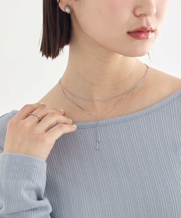 earth music&ecology 【ステンレス】Ｙ字ネックレス Silver