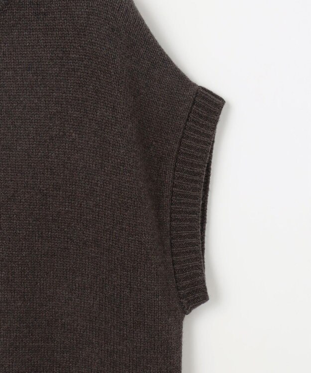 組曲 S 【WEB限定】チュニック丈ニットワンピース ダークブラウン系