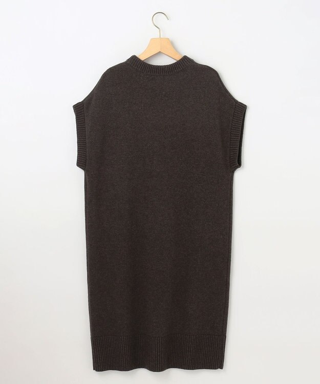 組曲 S 【WEB限定】チュニック丈ニットワンピース ダークブラウン系
