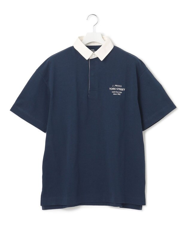 J.PRESS YORK STREET 【UNISEX】オーバーシルエット ラガーシャツ ネイビー系