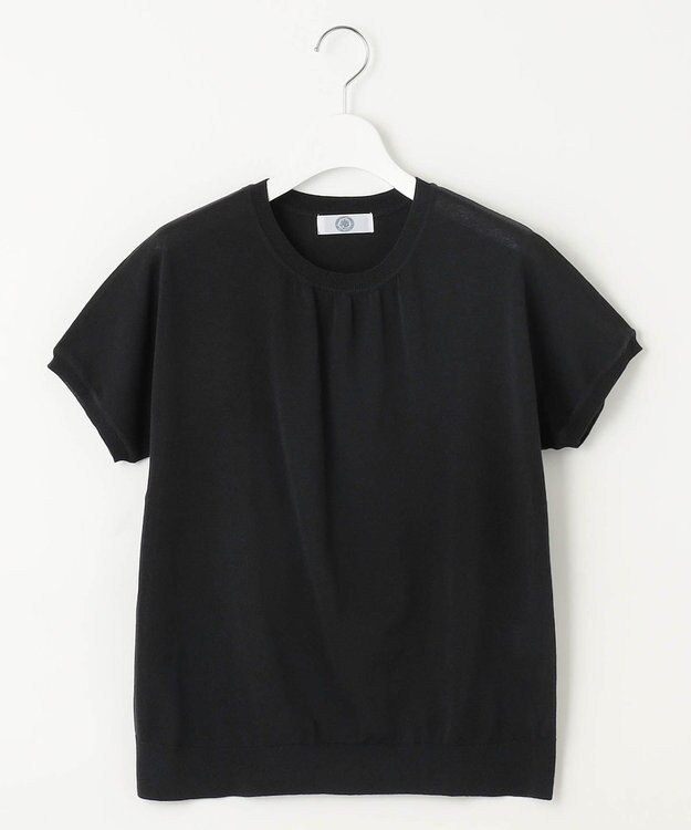 J.PRESS LADIES L 【洗える・抗菌防臭】コットンアセテート ドルマン ニット ブラック系