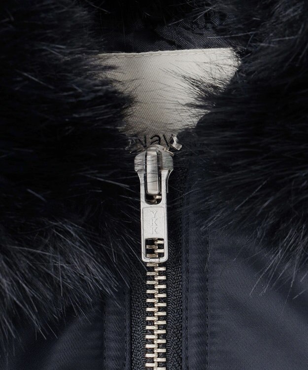 NAVE 【Nave】ファーカラーMA-1 ブラック系