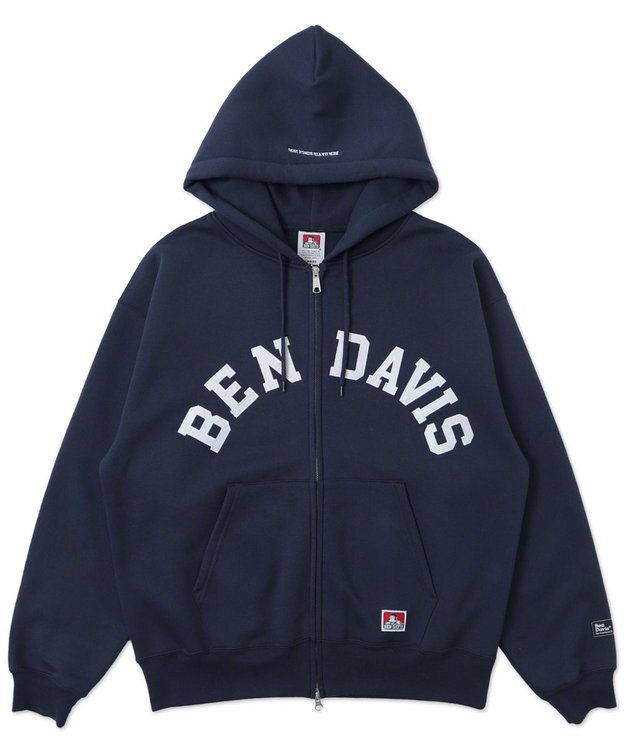 WEGO BENDAVISアーチロゴZIPパーカー ネイビー