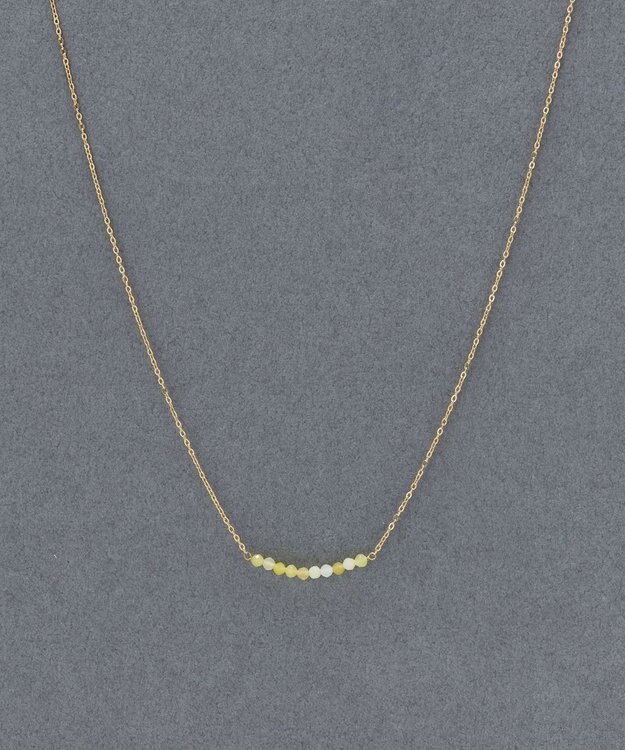 Phoebe 【金属アレルギー対応】サニージェムラインアーチネックレス/天然石/サージカルステンレス イエロー