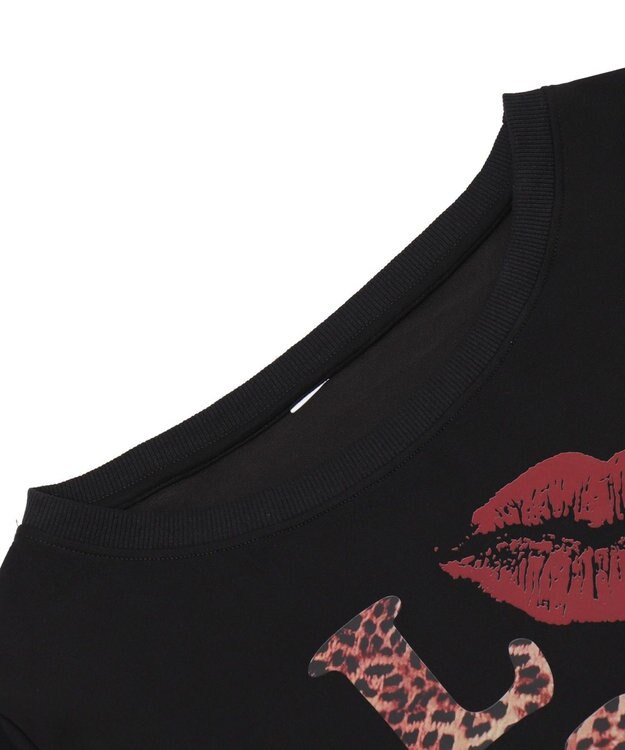 WEGO レオパードロゴオフショルSWT ブラック